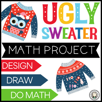 Preview of Christmas Ugly Sweater Math Activity | Art Project | 5th Grade | Adding Decimals