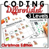 Christmas Coding Unplugged Worksheets Differentiated