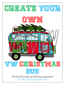 Preview of Christmas VW BUS - No Prep - Christmas Writing