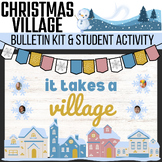 Christmas Village Bulletin Board Kit & Snowflake Activity 