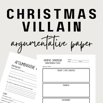 Preview of Christmas Villain Argumentative Paper