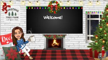 Preview of Christmas Virtual Bitmoji Classroom package!