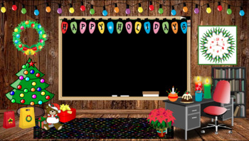 Preview of Christmas Virtual Classroom Background