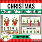 Christmas Visual Discrimination, Matching, Same Different