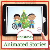 Christmas Vocabulary & AAC Core Word Animated Stories | No