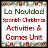 Christmas Vocabulary Activities & Games Unit in Spanish (L