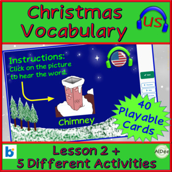 Preview of Christmas Vocabulary Activities No-Prep Lesson 2 Set