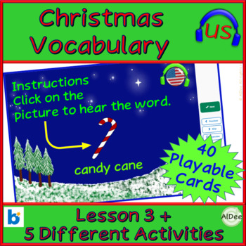Preview of Christmas Vocabulary Activities No-Prep Lesson 3 Set