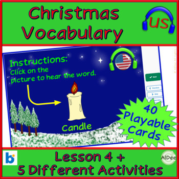 Preview of Christmas Vocabulary Activities No-Prep Lesson 4 Set