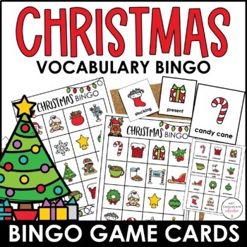 Christmas Bingo - Vocabulary Building Game for ELL - EFL - ESL | TpT