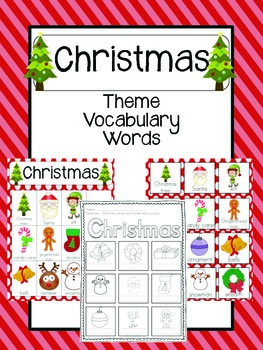 Preview of Christmas Vocabulary Cards