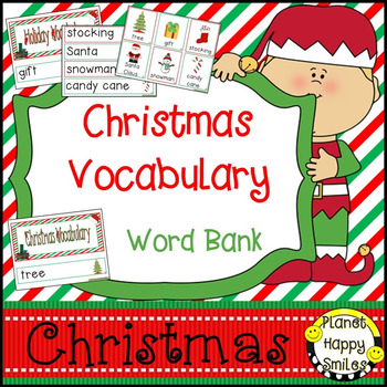 Preview of Christmas Vocabulary Cards ~ Word Bank