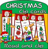 Christmas Vocabulary Clip Cards