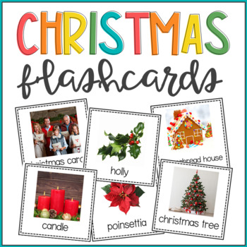 Christmas Vocabulary Flashcards by Mastering Elementary | TPT