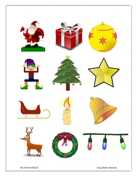 Preview of Christmas Vocabulary In French