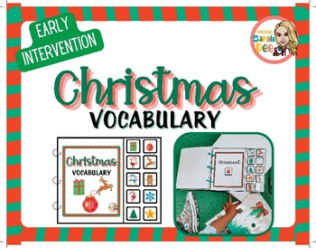 Christmas Vocabulary Interactive Book by Speechie SarahDee | TPT