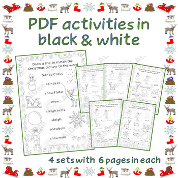 Preview of Christmas Vocabulary No-Prep PDF Activities