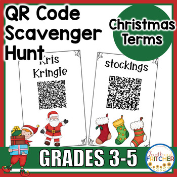 Preview of Christmas Vocabulary QR Code Activity