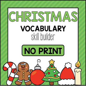 Preview of Christmas Vocabulary Skill Builder - Interactive PDF
