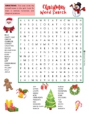 Christmas Vocabulary Word Search Puzzle: Colors and Black-White