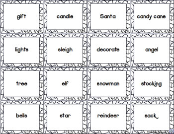 Christmas Vocabulary Words by Diamond Mom | Teachers Pay Teachers