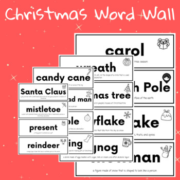 Christmas Vocabulary Word Wall