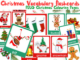 Christmas Vocabulary picture Flashcards, ELA word cards, K