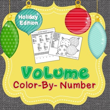 Preview of Christmas Volume Math Activity