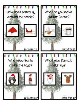 Christmas WH Questions by Stress-Free SLP | TPT