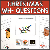 Christmas WH Questions with Visuals | Speech Therapy | Autism