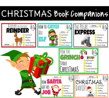 Preview of Christmas + WINTER Theme + Speech Therapy Book Companions