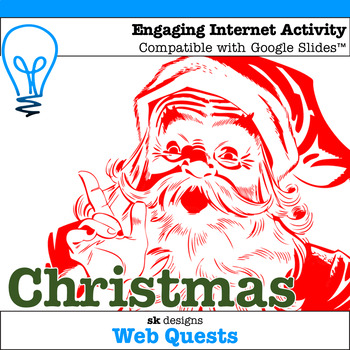 Preview of Christmas WebQuest Engaging Internet Activity Compatible with Google Slides™