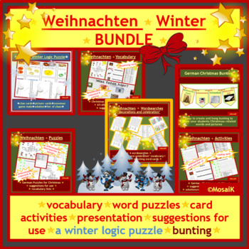 Preview of Christmas Weihnachten Winter German BUNDLE