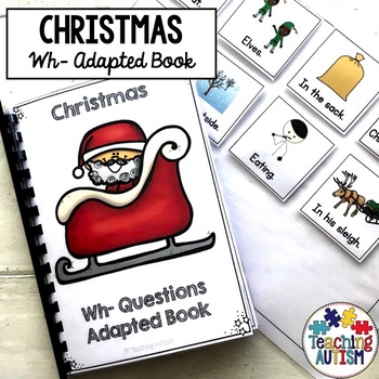 Preview of Wh Questions for Speech Therapy Christmas Adapted Book