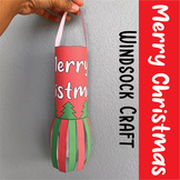 Christmas Windsock Craft Coloring Art Project, Christmas A
