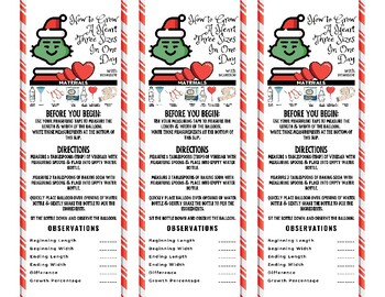 Preview of Christmas Winter Break Science STEM Activity Grinch Chemistry K-6 Elementary