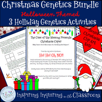 Preview of Christmas Winter Bundle: 3 Holiday Themed Genetics Activities