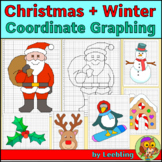 Christmas & Winter Coordinate Graphing Mystery Picture Bun