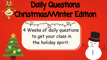 Preview of Christmas/Winter Daily Questions