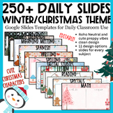 Christmas & Winter Daily Slides Template | Modern Boho Cut