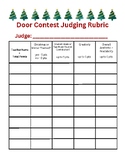 Christmas / Winter Door Decorating Contest Rubric / Scorin
