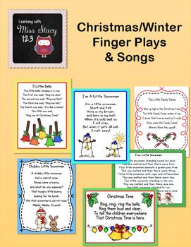 Preview of Christmas/Winter Finger Plays & Songs