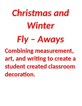 Preview of Christmas/Winter Fly-Aways - Measurement, art, and fun in one!