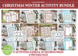 Christmas Winter Game Bundle, Activities, Games, Coloring 