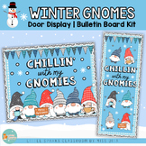 Christmas Winter Gnomes Door Display | Bulletin Board Kit