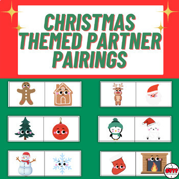 Preview of Christmas / Winter / Holiday Turn and Talk / Partner Pairing Cards