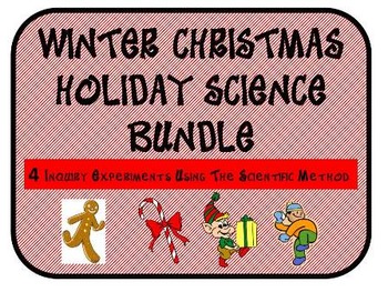 Preview of Christmas Winter Holiday Science Bundle: 7 Inquiry Scientific Method Experiments