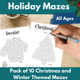 Christmas Winter Holiday Themed Maze Activity for All Ages