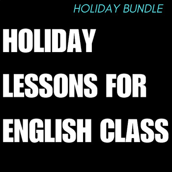 Preview of High School ELA Christmas and Winter Holidays Lessons Bundle