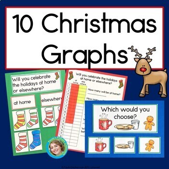 Preview of Christmas | Winter Holiday Graphs Making and Interpreting Picture and Bar Graphs